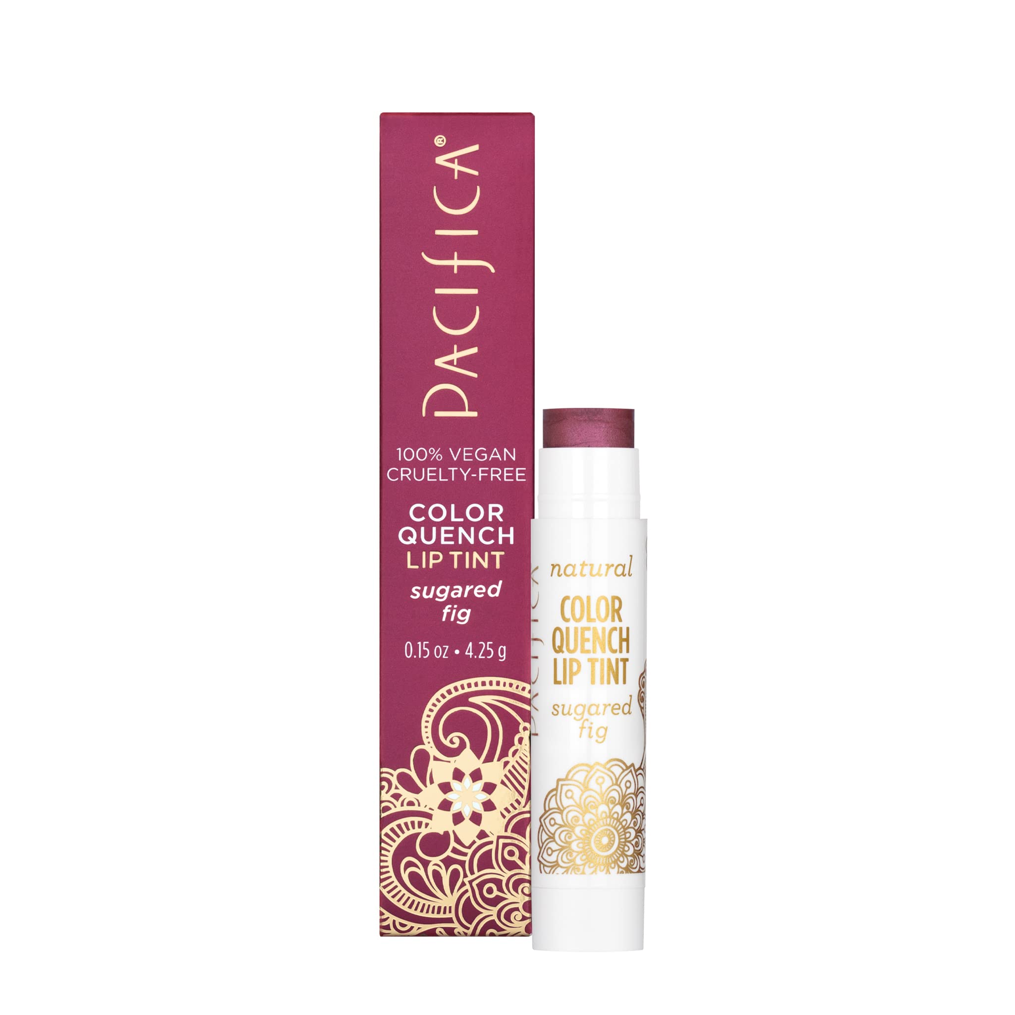 Pacifica Beauty Color Quench Natural Lip Tint, Sugared Fig, 0.15 Ounce